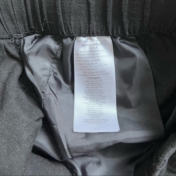 Linen Black Shorts Brand New Vero Moda Small - Picture 5 of 14